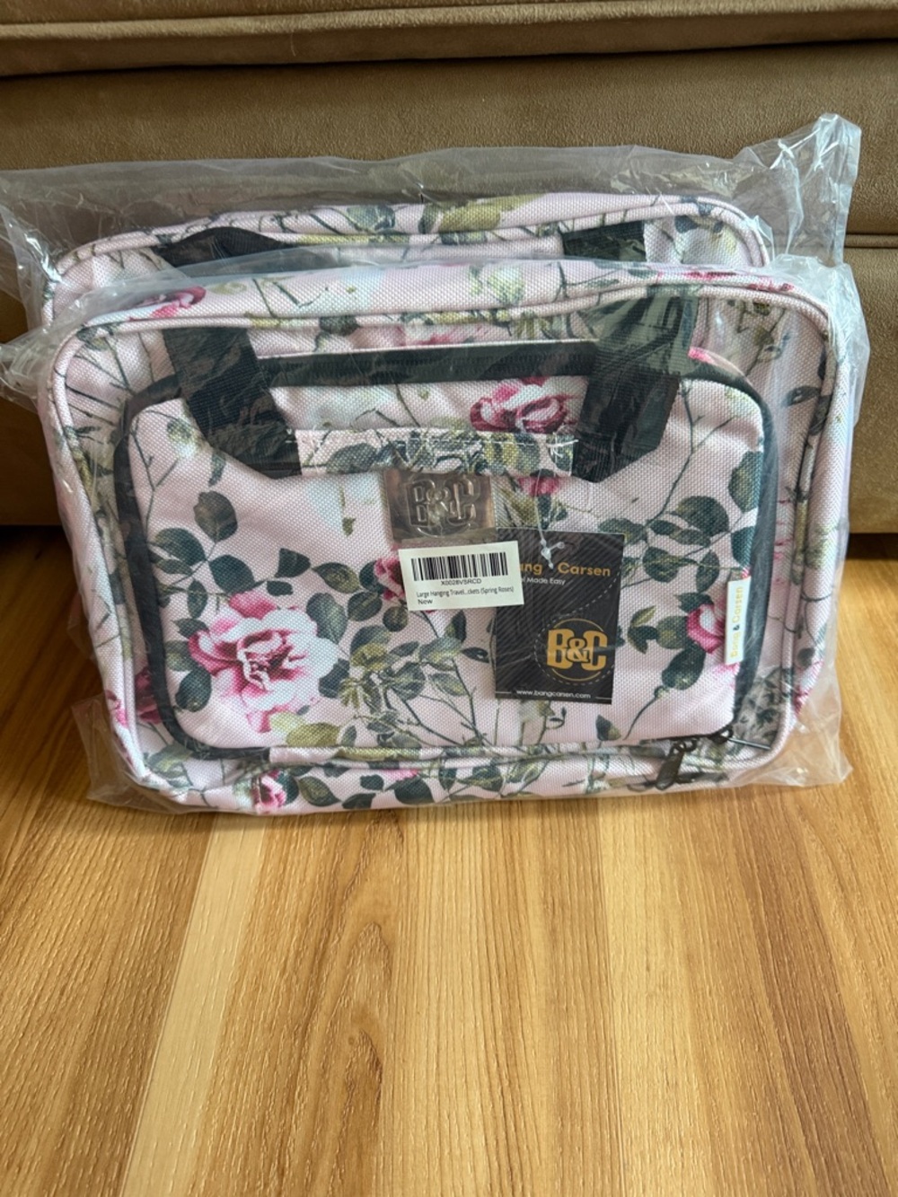 Floral Cosmetic Travel Case - Pink
